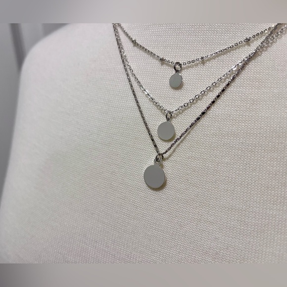 Lauren Conrad Triple Layered Necklace and Hoop Earring Set - Picture 3 of 5